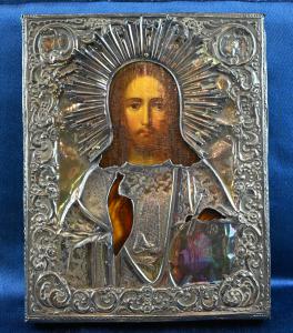 Icona Russa - Cristo Pantocrator - Russia XIX Secolo 