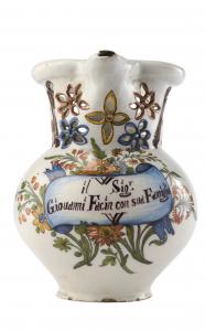 Brocca in maiolica , manifattura Antonibon, Nove di Bassano , XVIII secolo RISERVATA