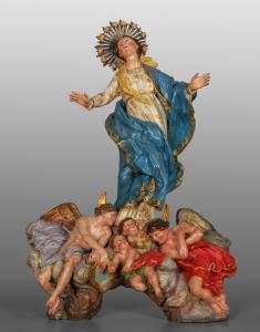 Inmaculada Concepción, taller de Pierre Puget, escultura de terracota pintada con policromía y oro, siglo XVII