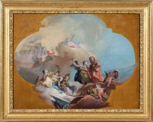 Francesco Zugno (Venecia 1707-1787) - El Valor acompañado por la Virtud al Templo de la Gloria